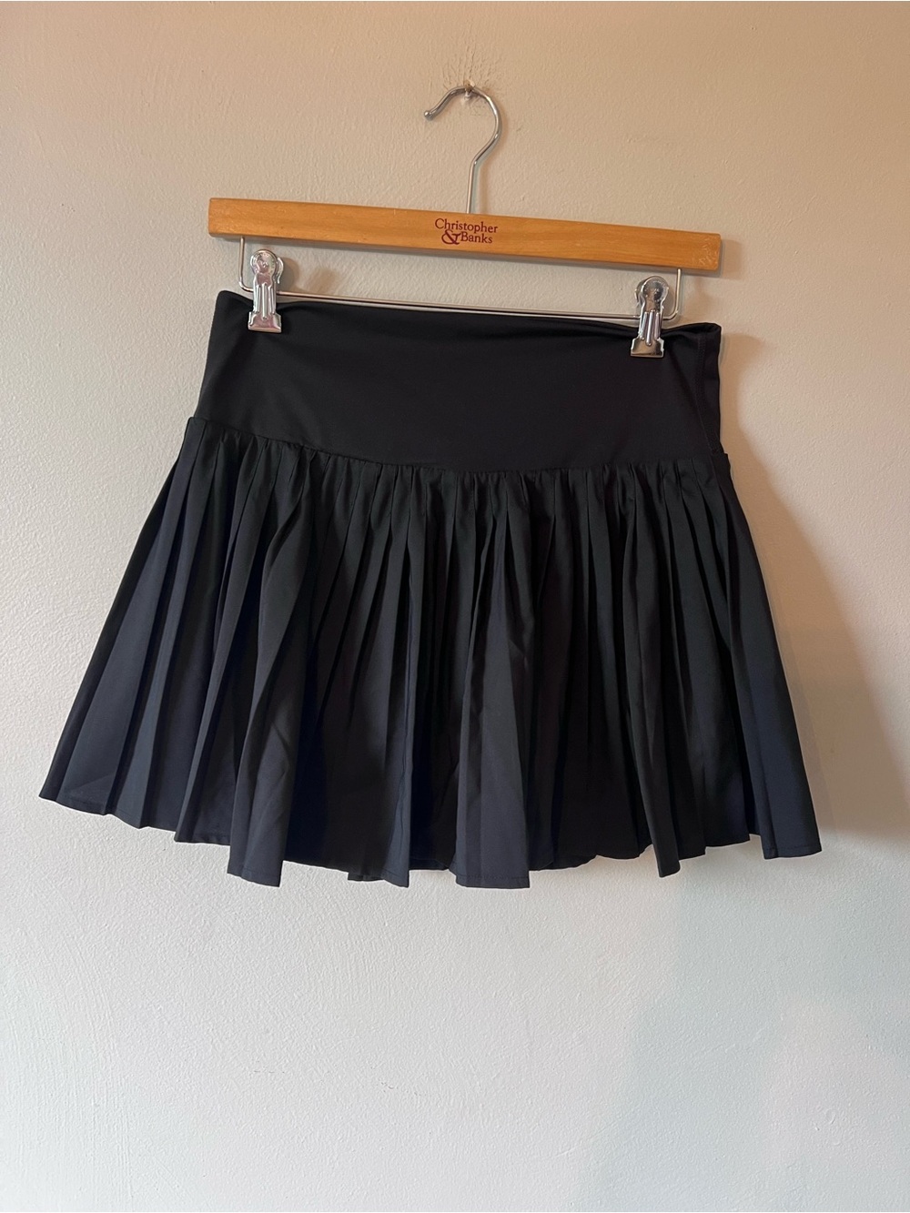 all in motion Black Pleated Skater Skirt